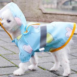 Dog Raincoat Jumpsuit Pet Reflective Rainwear Waterproof Dog Clothing Outfit Dog Costume Pomeranian Bichon Poodle Clothes