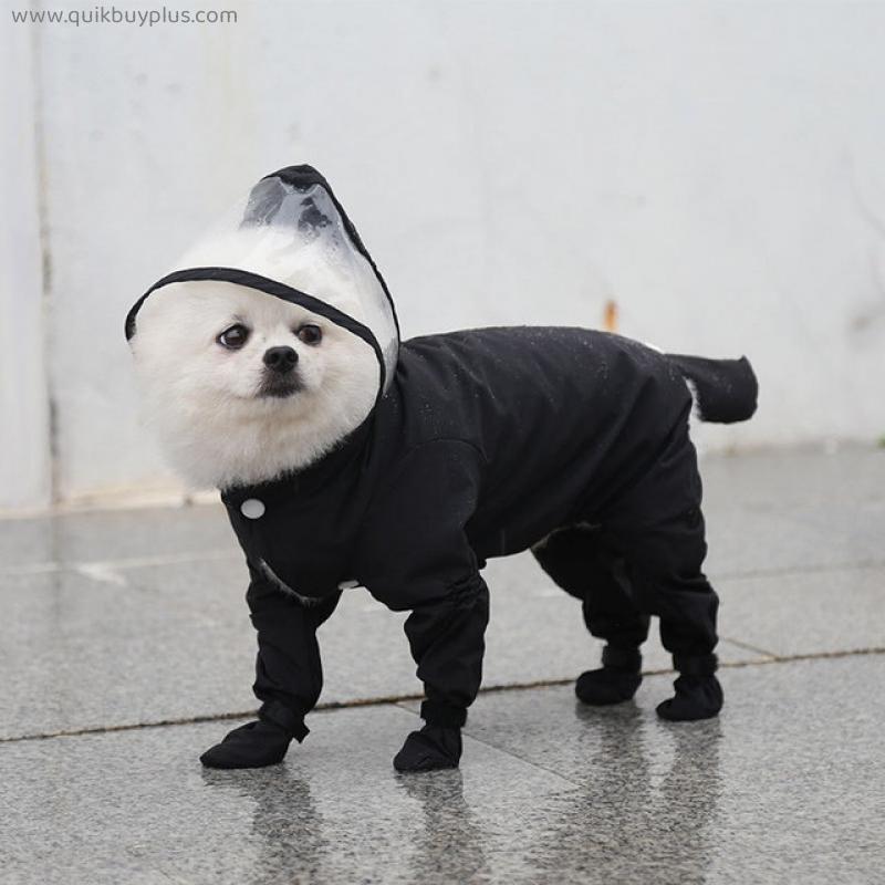 Dog Raincoat Pet Clothes Dog Clothing Waterproof Jumpsuit Jacket Yorkshire Poodle Pomeranian Puppy Coat