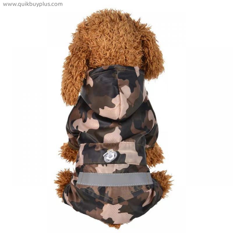 Dog Raincoat Reflective Pet Clothes Dog Clothing Waterproof Jumpsuit Jacket Yorkie Poodle Bichon Pomeranian Schnauzer Corgi Coat