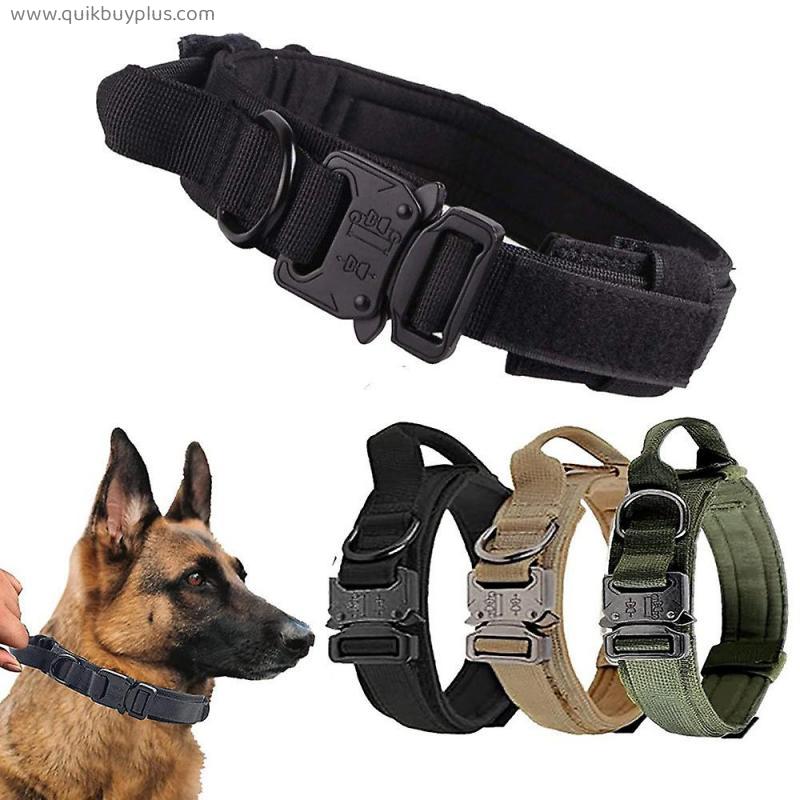 Dogs Collar Nylon Military Dog Collar Thick Training Dog Collars