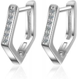 Earrings Women Studs 925 Sterling Silver Zircon Geometric Earrings For Women Earrings Jewelry Gifts