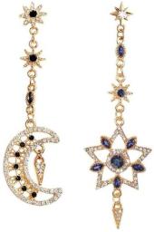 Earrings Women Studs Long Drop Earrings Blue Rhinestone Earrings Jewelry Women Earrings Banquet Party Elegant Earrings Gifts