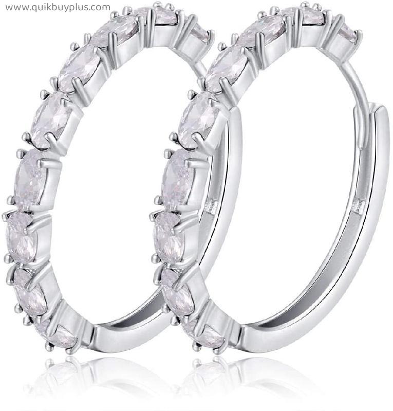 Earrings Women Studs Women Earrings Simple Temperament Creative Zircon Earrings Metal Luster Round Earrings