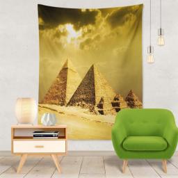 Egyptian Pyramids Tapestry Wall Hanging Witchcraft Mandala Macrame Aesthetic Tapestry Room Boho Decor Tapestry