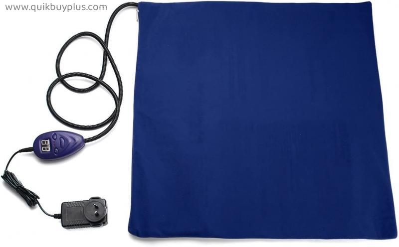 Electric Blanket Pet Electric Blanket,Dog Heating Pad Dog Bed Waterproof Anti-bite Adjustable Temperature Cushion Heat Mat,Pet Heated Mat 40*30cm/50*50cm ( Color : Blue 50x50cm , Size : Plug )
