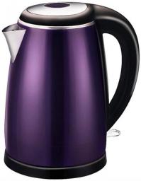 Electric Kettle, 1.7L Double Wall 100% Stainless Steel Bpa Free Cold Touch Teapot, Auto Shut Off and Dry Burn Protection, Keep Warm, 1800w Fast Boiling, Purple