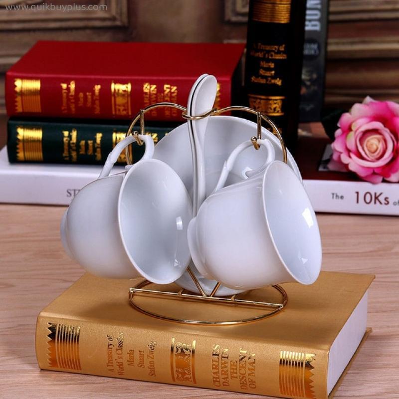 English Teapot And Cup Set Premium Porcelain Pot Kettle Party Cafe Tea Set Coffee Cup And Saucer Spoon Set