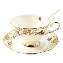 European Bone China Coffee Set Porcelain Tea Set Advanced Ceramic Mug Tray Spoon  Milk Teaset Tea Cup Set