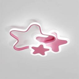 European wall light Star Shape Protection Eye Pink White LED Ceiling Lamp Wall Lamp Wrought Iron Lamp Acrylic Glass Lampshade Children Room Children's Room Lighting Simple And Warm Romantic Bedroom