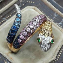 FDLK    Fashion Trends Animal Snake Women Ring Gold Silver Color CZ Stone Exquisite Stackable Snake-shape Rings Trendy New