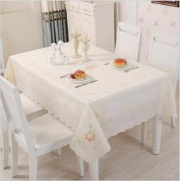 FEANG Round Tablecloth PVC Plastic Table Cloth European Rectangular Tea Table Cloth Waterproof Anti-Scald Table Cloth Tablecloths For Rectangle Tables (Color : 1, Size : 140200cm/55.1178.74in)