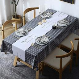 FEANG Round Tablecloth PVC Tablecloth Nordic Style Rectangular Table Mat Waterproof Anti-Scald Coffee Table Mat Tablecloths For Rectangle Tables (Color : 4, Size : 80120cm/31.4947.24in)