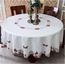 FEANG Round Tablecloth Round Table Cloth Nordic Wind Round Hotel Restaurant Table Cloth Embroidered Table Cloth For Home Tablecloths For Rectangle Tables (Color : 2, Size : 120cm/47.24in)