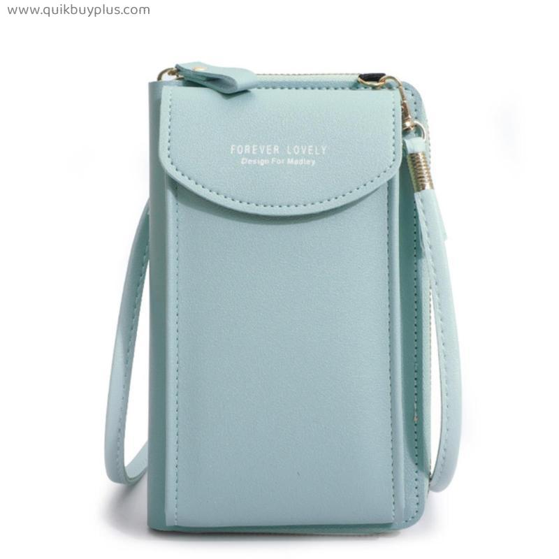 Fashion Cellphone Shoulder Bag Women PU Leather Crossbody Bag 2022 New Handbag Card Holder Messenger Bag Flap Wallet