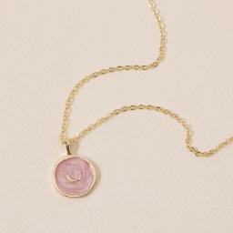 Fashion Colorful Moon Star Lightning Pendant Necklaces For Women Girls Enamel Party Jewelry Trendy Clavicle Chain Necklace 2022