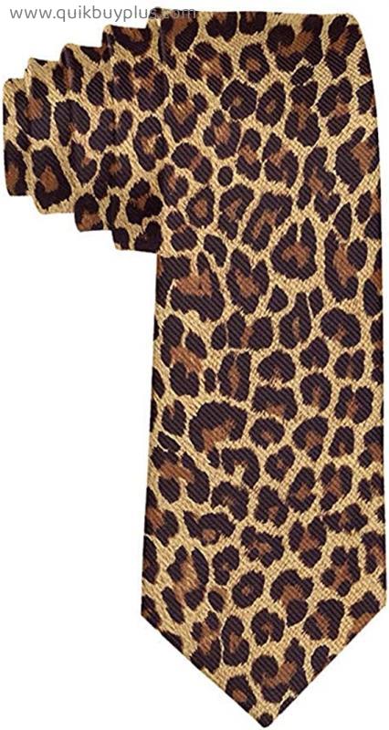 Fashion Cool Cheetah Leopard Necktie for Men, Casual Gentleman Necktie, Suit Ties