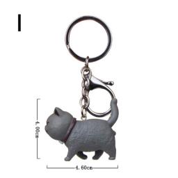 Fashion Cute Cat Pendant Key Rings Chains Car Bag Charm Keychains Women Men Creative Keyrings Couple Gift Accessories