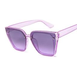 Fashion Square Sunglasses Woman Vintage Oversized Cat Eye Design Sunglasses Female Ocean Color Gradient