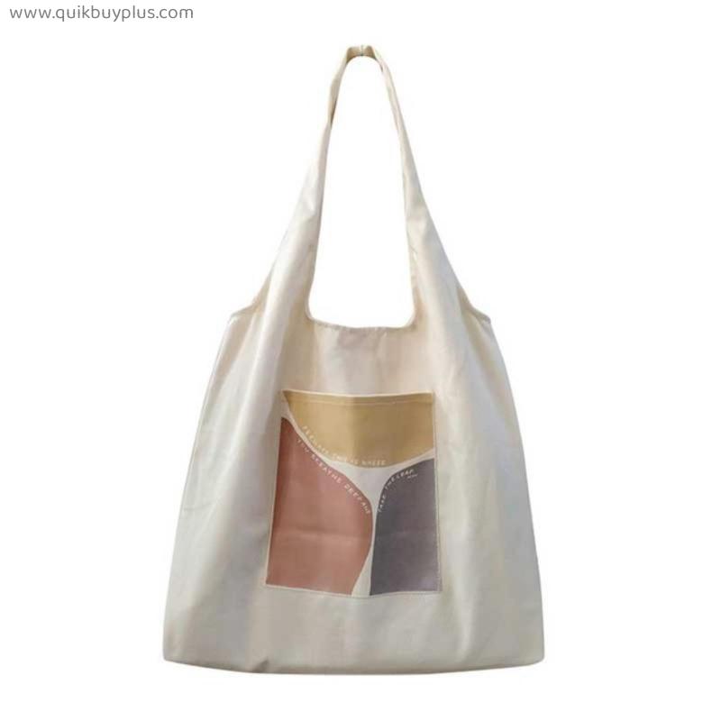 Fashion Student Vest Bag Cotton Handbag Shoulder Canvas Bag Womens Large Capacity Shopping Tote Bags