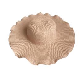 Fashion Summer Style women hat sun hat Beach Resort Beach Hat Female Outdoor Foldable Visor Wide side wave Straw Hat