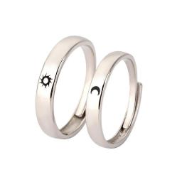 Fashion Sun Moon Star Couple Ring Adjustable Ring Jewelry