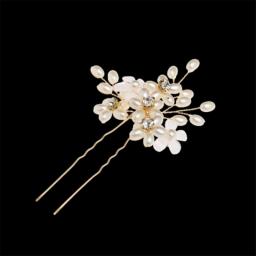 Fashion Women Wedding Bridal Pearl Hair Pins Flower Crystal Hair Clips Bridal Headdress Accessories Hairpin Wholesale