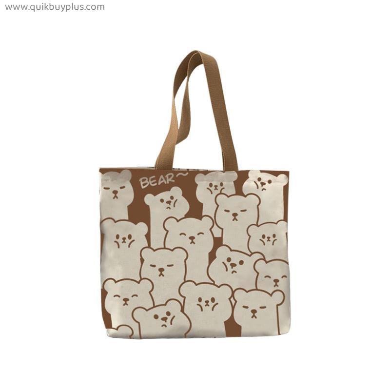 Fashion canvas bag women's bag large capacity handbag student shoulder bag tote bag portable