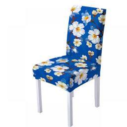 Flower Print Spandex Chair Cover for Dining Room Floral Chairs Covers High Back for Living Room Party Home SpringDecoration