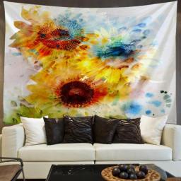 Flower Room Tapestry Wall Hanging Sunflower Decoration Mandala Home Deco Tapestry Macrame Tapestry Boho Deco Witchcraft Tapestry