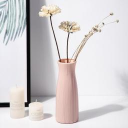 Flower Vase Decoration Home Plastic Vase White Imitation Ceramic Flower Pot Flower Basket Nordic Decoration Vases without Flower