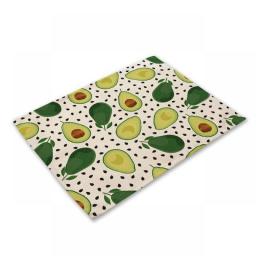 Fun avocado print table mats linen placemats drink coasters coasters kitchen placemats