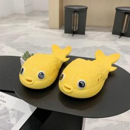 Funny Fish Slippers Female Puffer Salted Sandals And Slippers Summer Personality Good-looking Cute Creative Home Outdoor Comfort