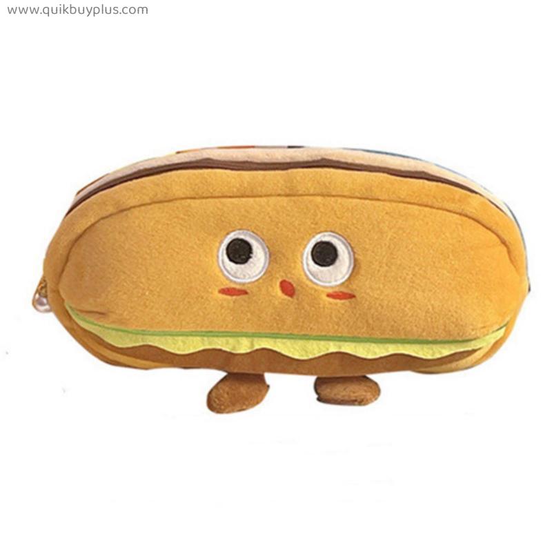 Funny bread cute pencil case pencil bag School stationery bag Children pen case prizes gifts Student pencil cases