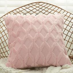 Fur Cover Pillow Covers Decoration Sofa Decorative Home Plush Pillows Case 30×50 45×45 Nordic Stripe