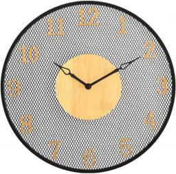 GMTstore Large Grid Wall Clock Modern Art Large Wall Clocks Simplistic Luxury Metal Design Silent Non Ticking Battery Operated Home Decor Wall Clock For Living Room (Color : Black(b), Size : 50x50cm)