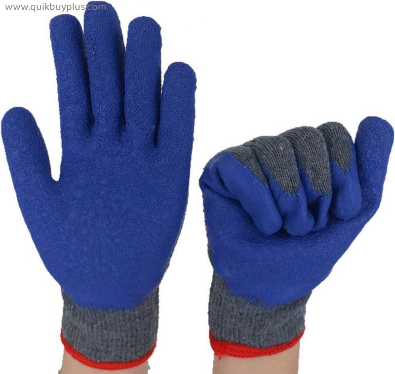 GUOJINE Industrial Gloves， Working Gloves For Women And Men, Sleek Garden Series Ultimate Sensitivity Glove For Gardening (blue 12 Pairs)