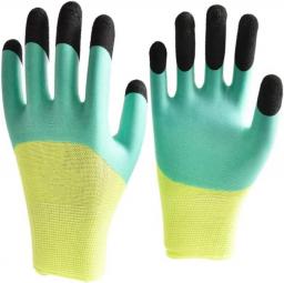 GUOJINE Industrial Gloves，Ideal For Auto Repair, Home Improvement,Slip Resistant All Purpose Work Gloves (green ，12 Pairs Per Pack)
