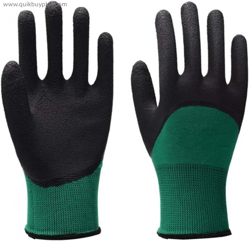 GUOJINE Industrial Gloves，Multipurpose Perfect Fit For For Men And Women Gardening, DIY, Work Gloves (green，12 Pairs Per Pack)