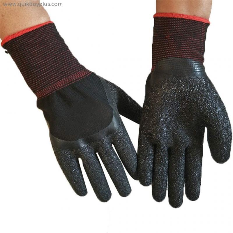GUOJINE Work Gloves PU Coated-12 Pairs,Knit Wrist Cuff, Ideal For Auto Repair, Home Improvement（green Gloves） (Color : B)