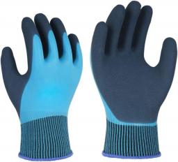 GUOJINE Work Gloves Wear-resistant Non-slip Waterproof,Industrial Gloves (blue, Medium,12 Pairs Per Pack))