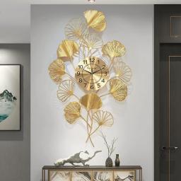 GUYTGAI Large Gold Sunburst Wall Clocks,Fashion 3D Metal Wall Art Design Silent Non Ticking Quartz Clock, Creativity Wall Watches for Living Room Kitchen Bedroom Office Home Decoration