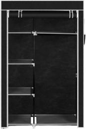 GYQWJPC Wardrobe Black Bedroom Clothes Storage Cabinet Closet Organizer 4-Layer Non-Woven Wardrobe Dustproof Home Furniture Shelf Portable Combination Wardrobe
