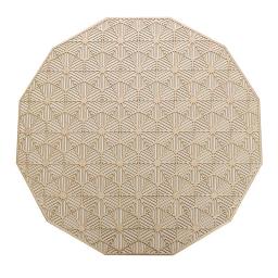 Geometry Placemats and Coaster Set of 6, Heat Resistant Braided Non-Slip Cotton Table Place Mats for Outdoor Indoor Dinning Table