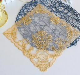 Gold Mesh Table Mat Coffee Placemats Cup Coasters Wedding Tableware Placemats Kitchen Accessories