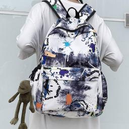 Graffiti School Backpack for Women Waterproof Nylon Rucksack Female Student Bagpack Large Capacity Backpacks Cute Ladies Mochila