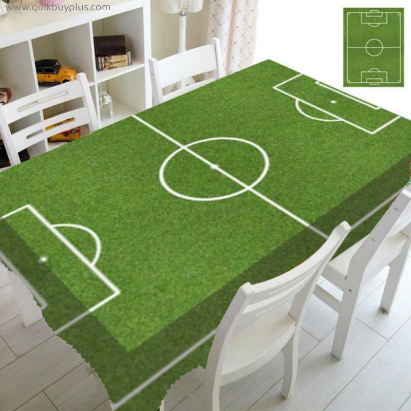 Grass Football Field Printing Rectangular Tablecloths for Table Party Decoration Waterproof Anti-stain Tablecloth Tables Cover