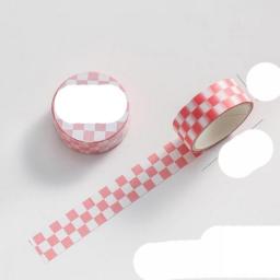 Grid Washi Tape 15 Mm Wide Decorative Colored Checkerboard Masking Tapes For Scrapbooking Diy Decor And Crafts Gift Wrapping