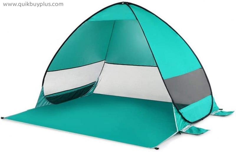 HAHFKJ Automatic Pop Up Beach Tent Cabana Portable Upf 50+ Sun Shelter Camping Fishing Hiking Canopy Tents Outdoor Camping Equipment (Color : A)