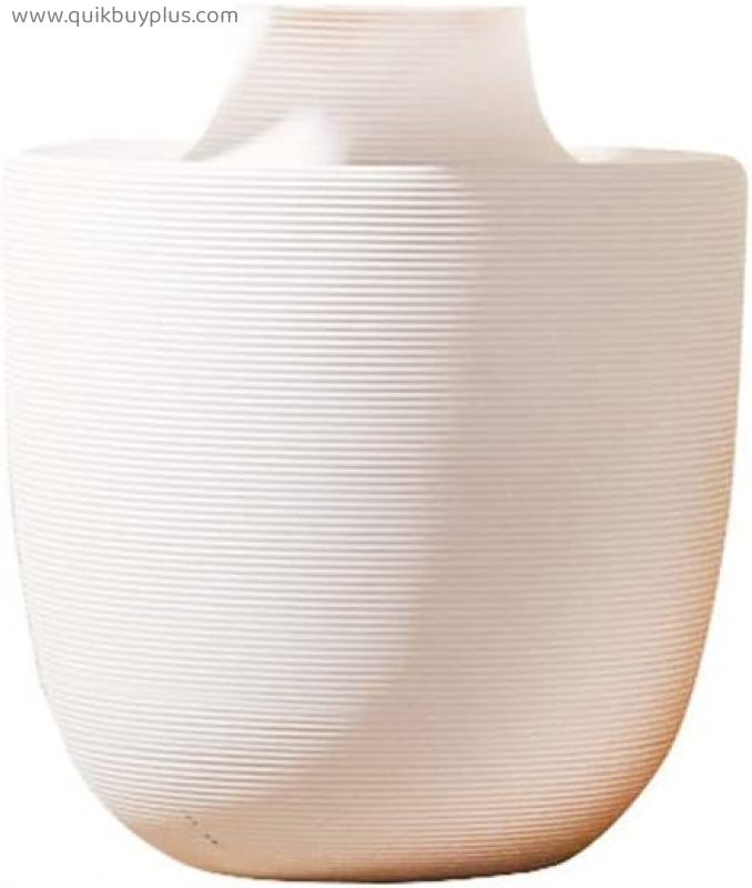 HBSDF Large Ceramic Vases, Elegant Oval Shaped Farmhouse Vases Modern White Ceramic Vases Table Décor for Dining or Living Room (Size : 19.3 * 23CM)