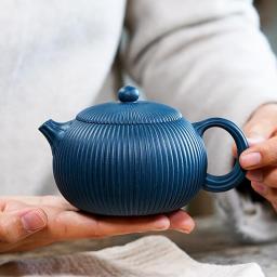 Handmade Teapot Azure Clay  Pot  Kettle Kung Fu Zisha Tea Set Pure Teaware